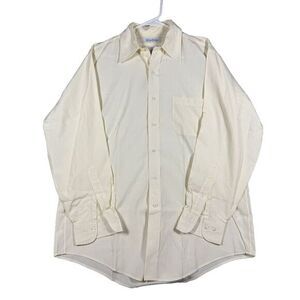 Brooks‎ Brothers Shirt Men 15 1/2 M Yellow Button Up Original Polo Shirt